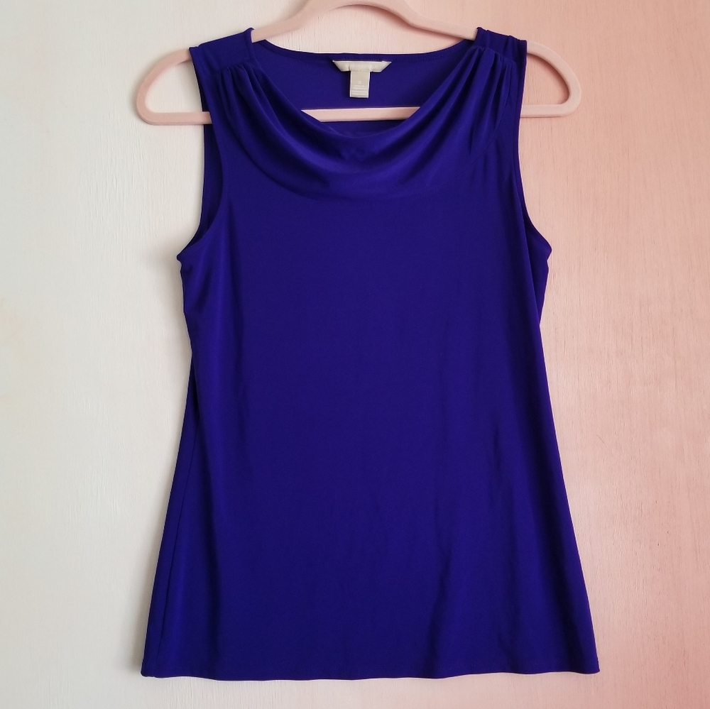 (NWOT) BANANA REPUBLIC Purple Cowlneck Top